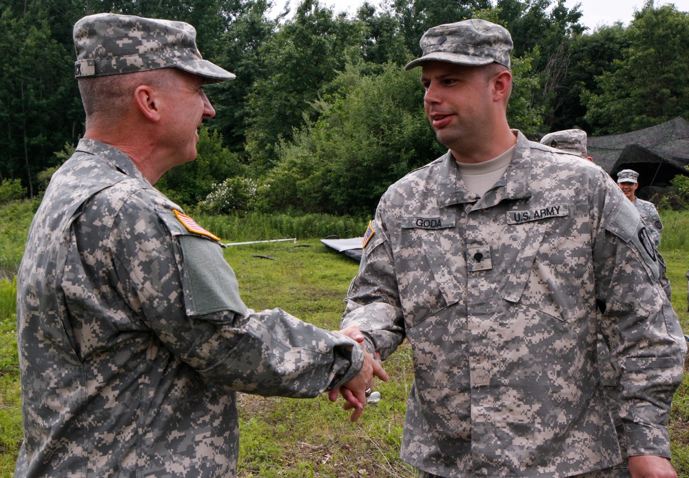 Spc. Goda recieves Command Coins