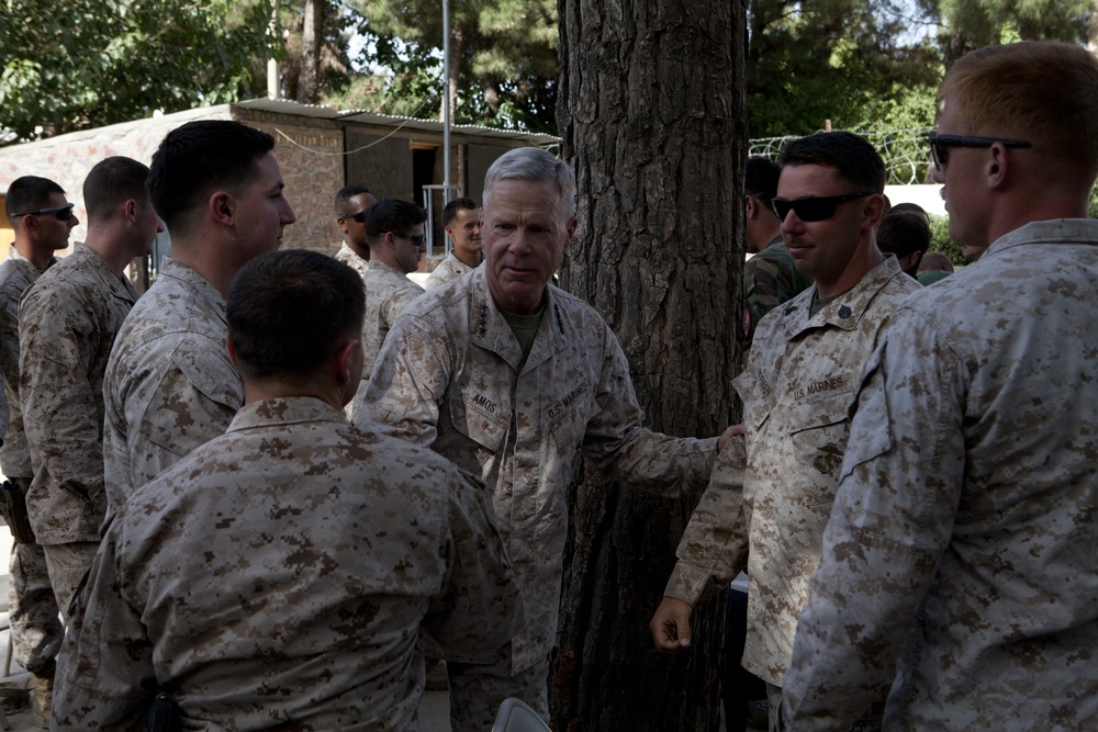 Commandant and Sergeant Major of The Marine Corps Visit FOB Thomas