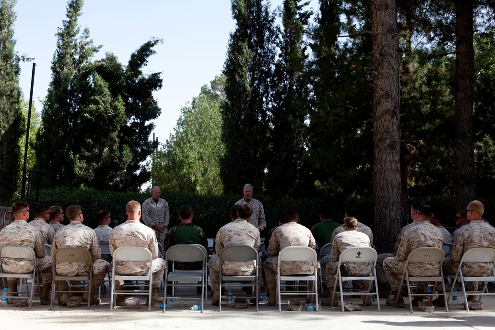 Commandant and Sergeant Major of The Marine Corps Visit FOB Thomas