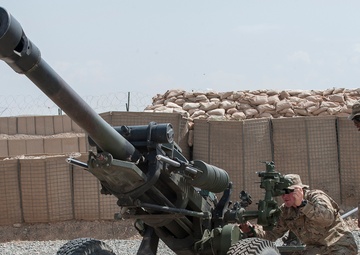 Artillerymen stand ready to counter fire in eastern Afghanistan