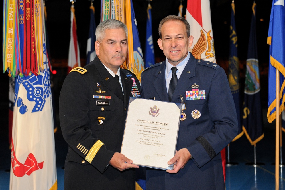 Maj. Gen. Timothy A. Byers Retirement Ceremony hosted by VCSA Campbell