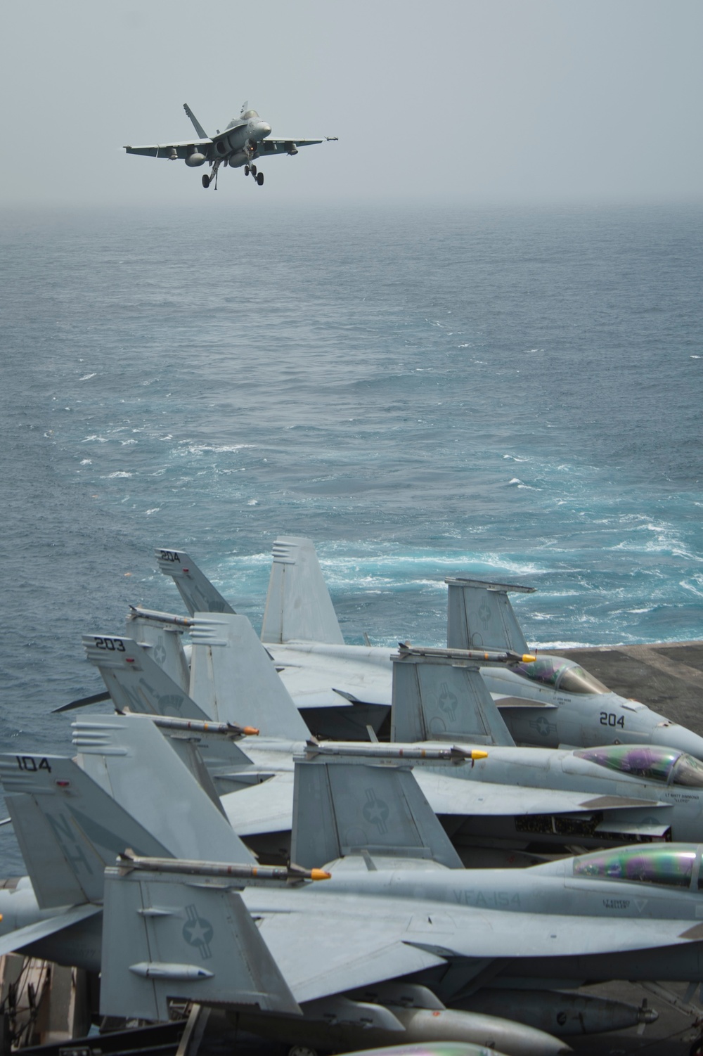 F/A-18C Hornet lands aboard USS Nimitz