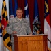 Brig. Gen. Donald B. Tatum speaks during a Transition of Authority ceremony