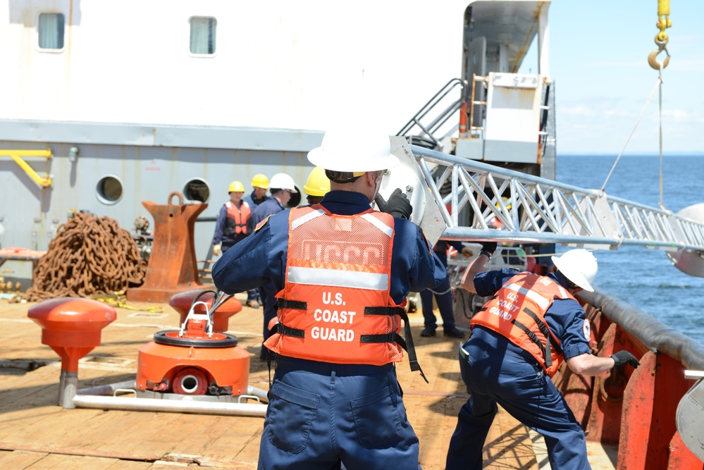 US Coast Guard, Canadian Coast Guard oil spill recovery training at CANUSLANT