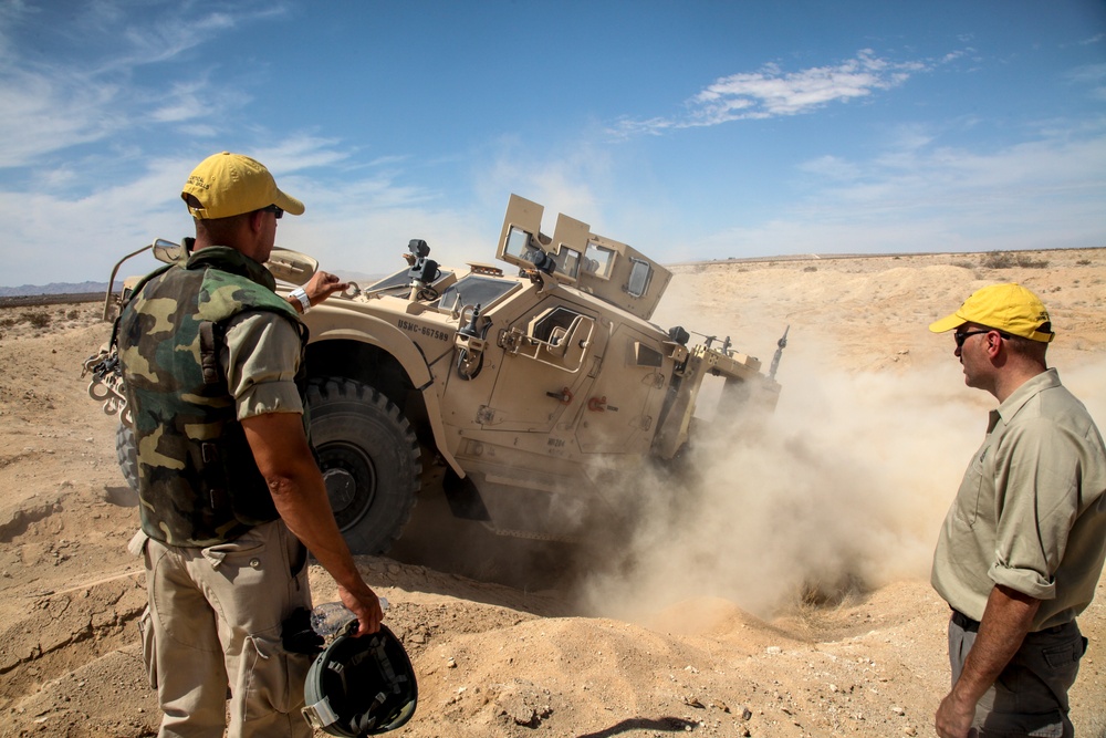 Marines take on the Advanced MRAP course