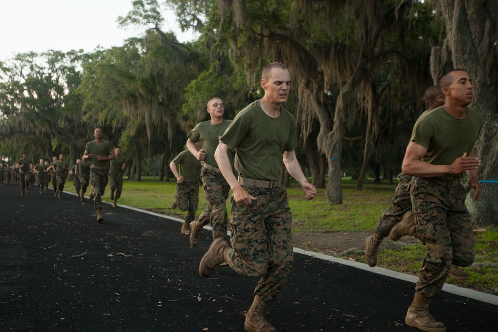 Photo Gallery: Marine Corps recruits test combat fitness test on Parris Island