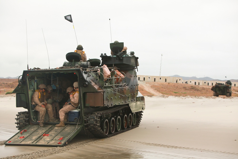 US and coalition forces conduct amphibious landing on Red Beach
