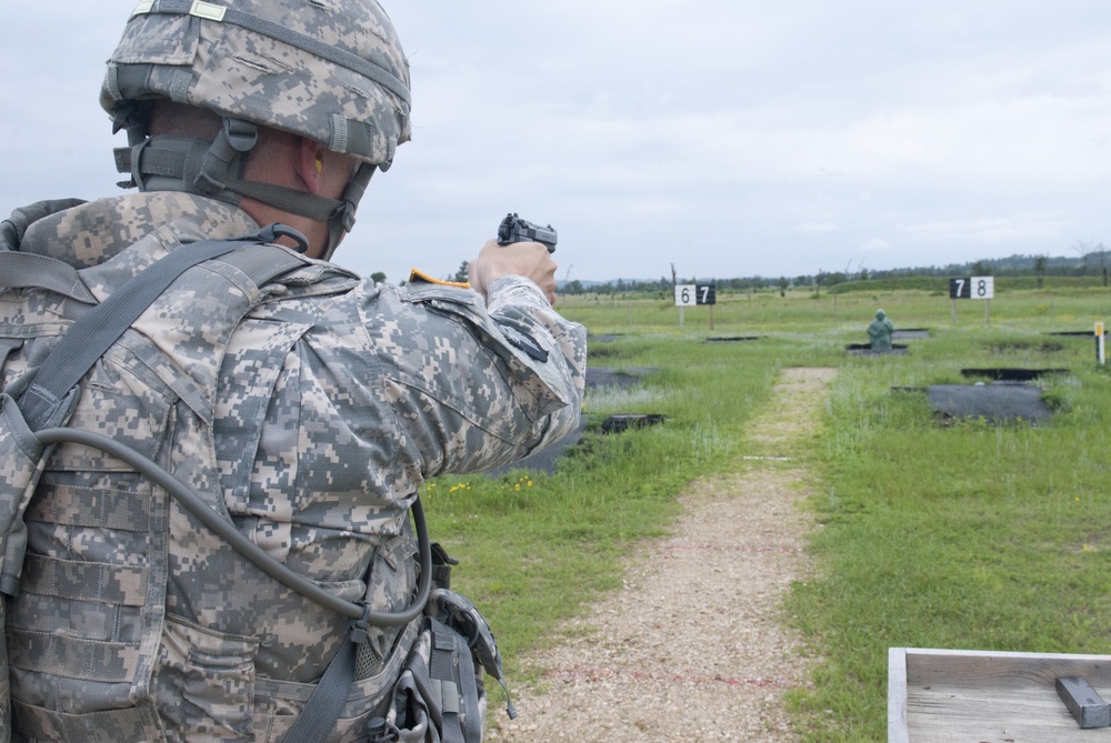 2013 Army Reserve Best Warrior Competition - Manella fires M9