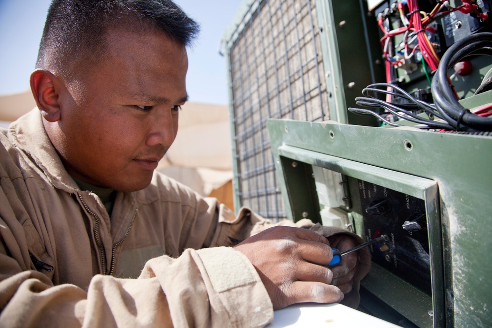 3rd CEB Marines keep Camp Leatherneck operational