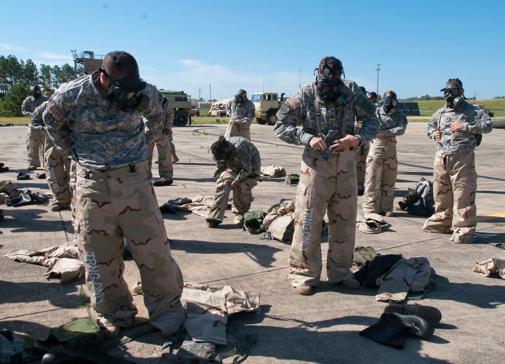 82nd CAB aviators train to decontaminate helicopters, personnel