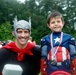 Superheroes battle rain in Superhero Fun Run