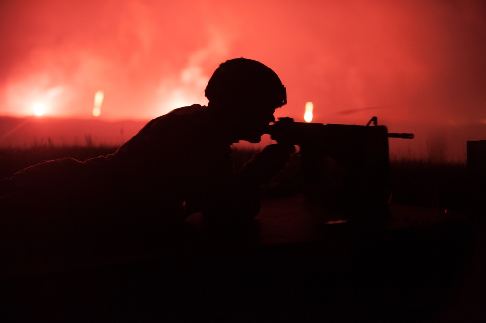 2013 US Army Reserve Best Warrior Competition: M4 rifle night fire