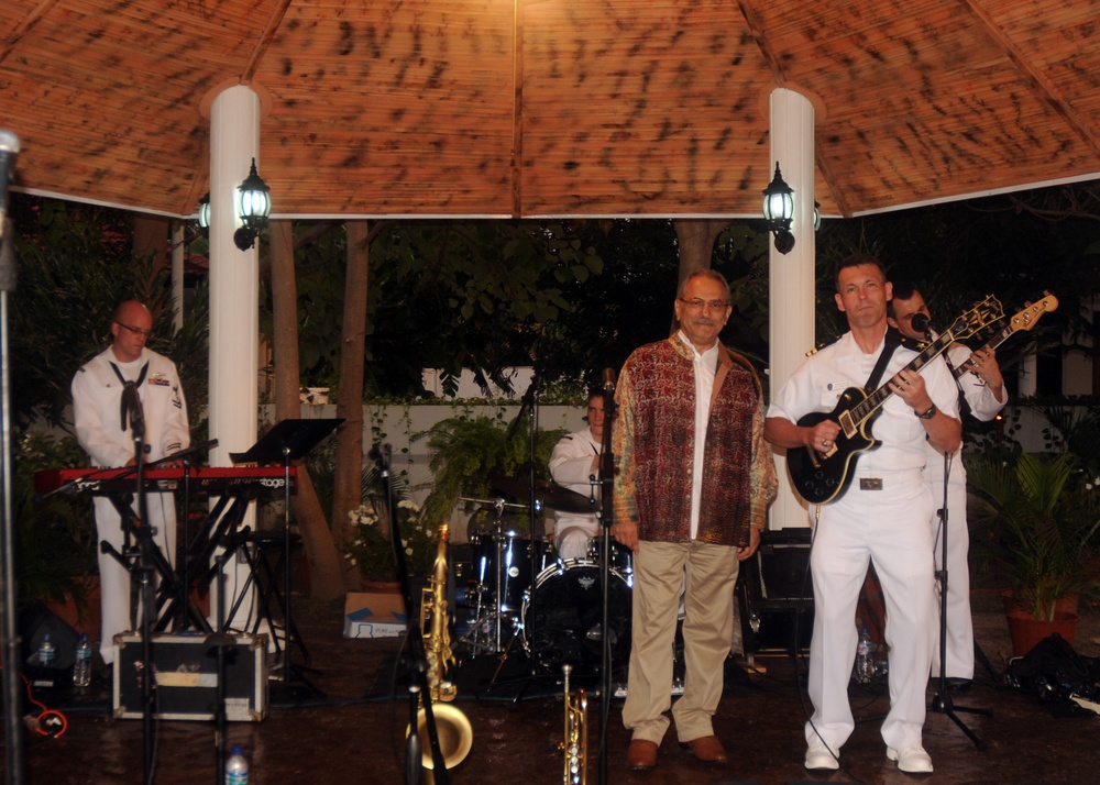 US ambassador to Timor Leste hosts a social gathering for 7th Fleet sailors and Marines