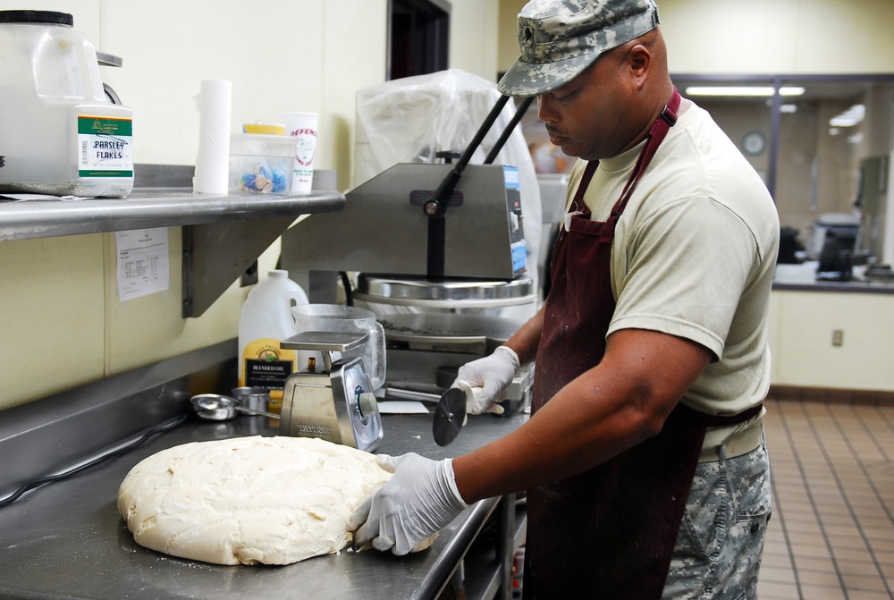 Make pizza for lunch at the In Flight Cafe