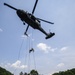 Cadets rappel from Guard Black Hawks