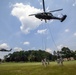 Cadets rappel from Guard Black Hawks