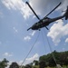 Cadets rappel from Guard Black Hawks