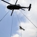 Cadets rappel from Guard Black Hawks