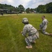 Cadets rappel from Guard Black Hawks