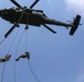 Cadets rappel from Guard Black Hawks