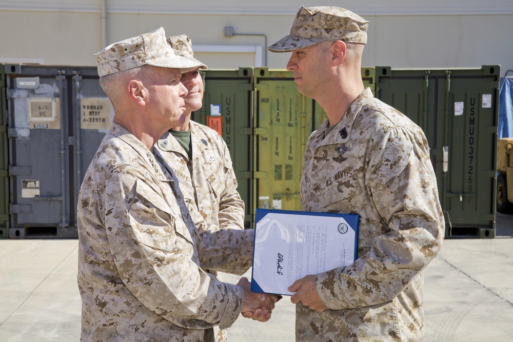 Senior Sailor promoted to master chief by Gen. Amos