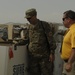 Joint senior logisticians walk disposition services yard in Bagram