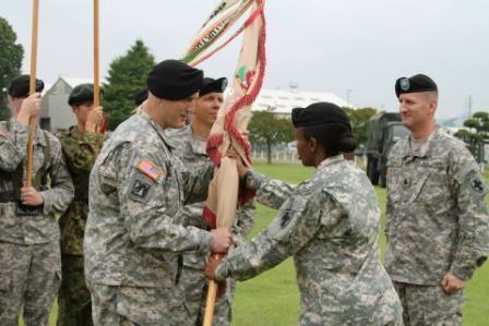 Samurai soldiers welcome new commander