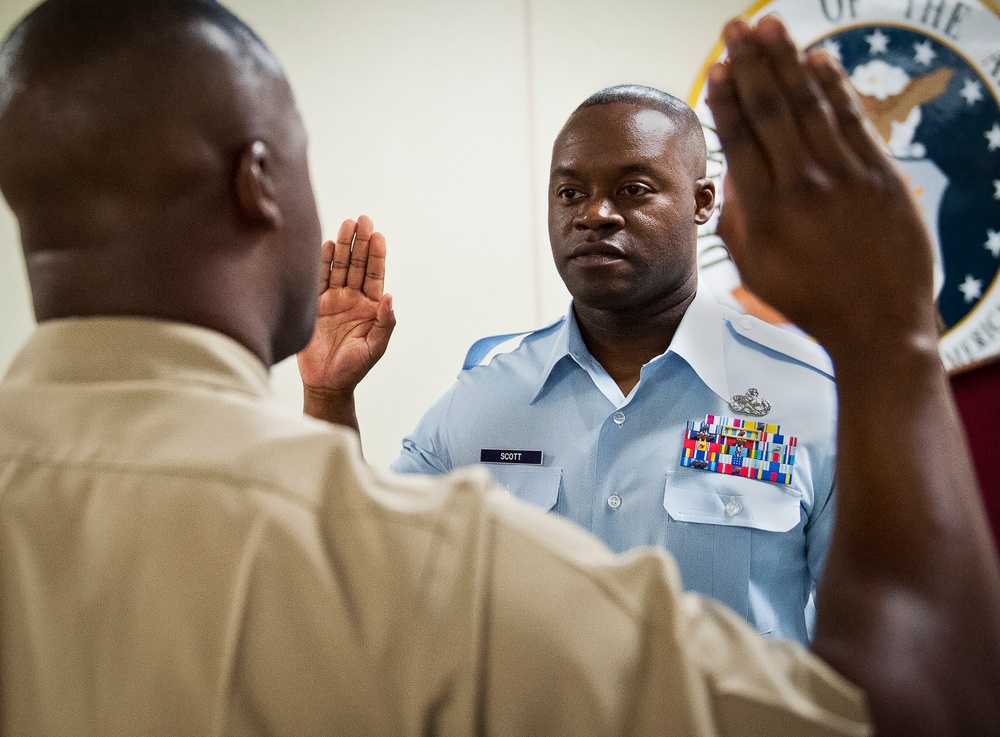 Identical twins complete long-awaited reenlistment