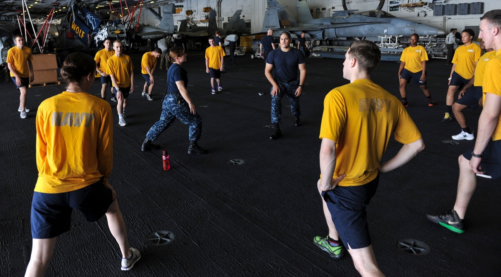 Physical fitness aboard USS Nimitz