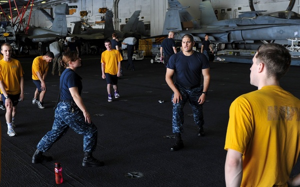 Physical fitness aboard USS Nimitz