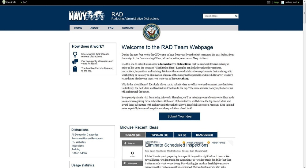 Reducing Administrative Distractions website