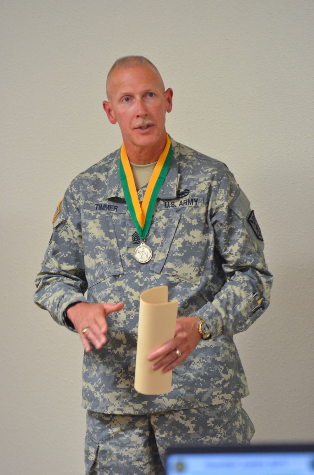 Command Sgt. Major Kurtis J. Timmer awarded the Order of the Marechaussee