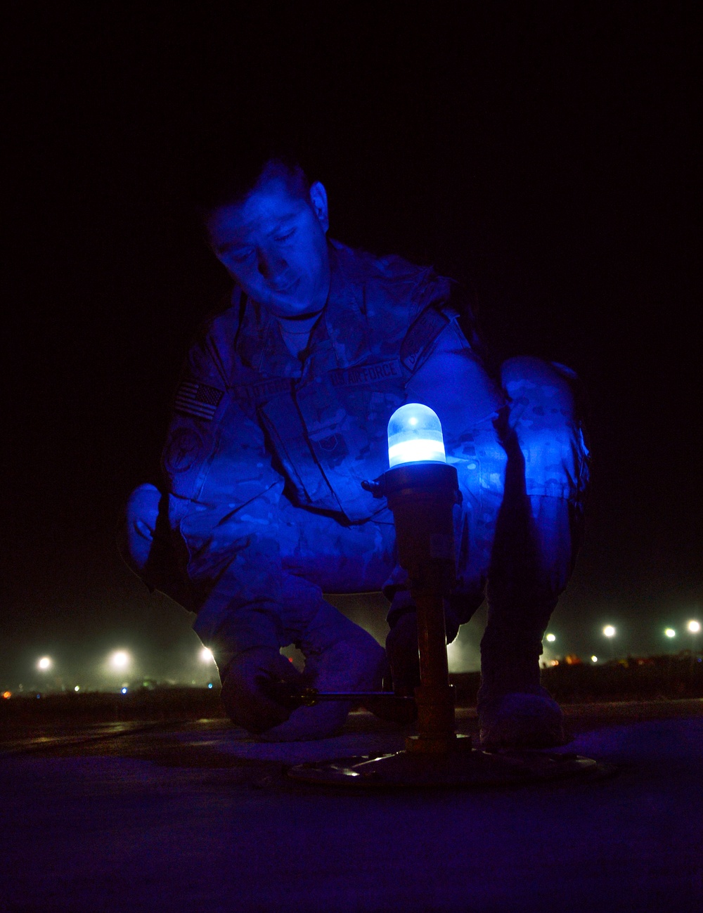 Electricians light up the flghtline