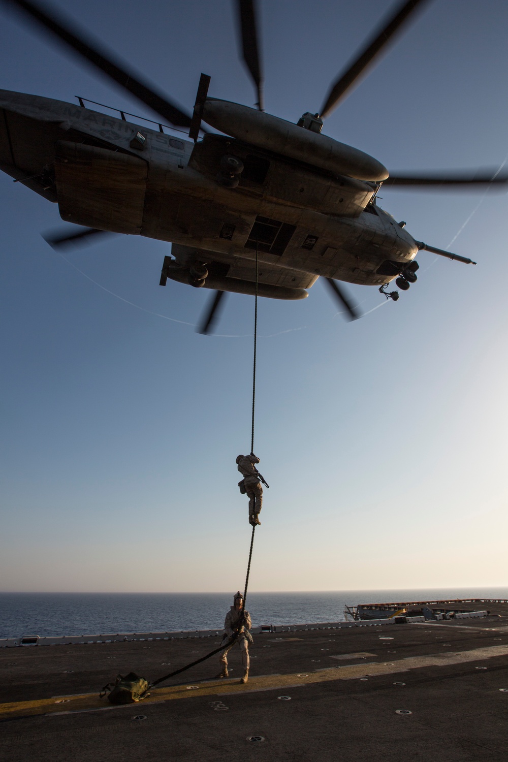 USS Kearsarge flight deck action