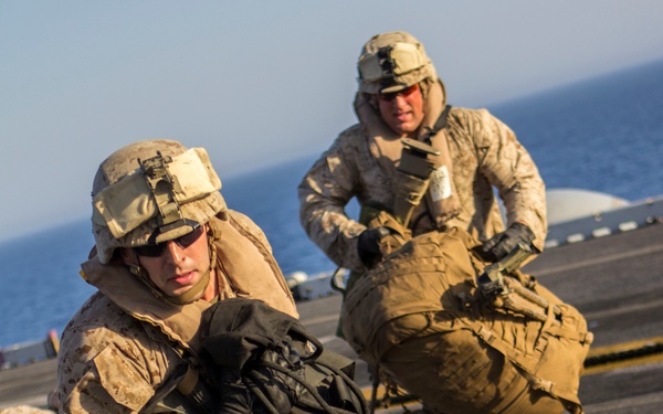 BLT 3/2 Fast Ropes aboard USS Kearsarge (LHD 3)