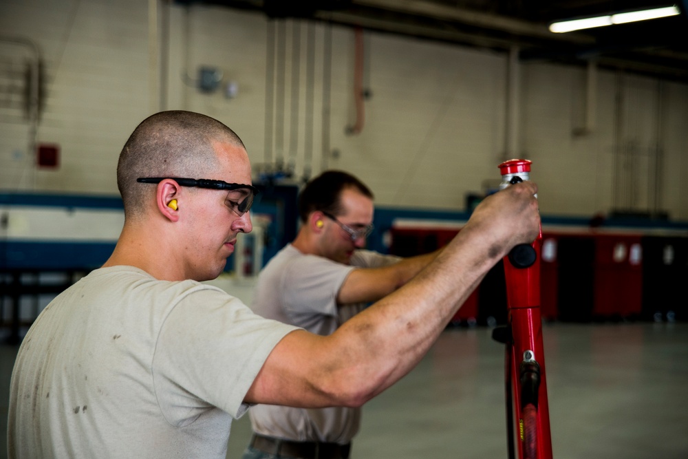 Vehicle maintainers keep wheels rolling