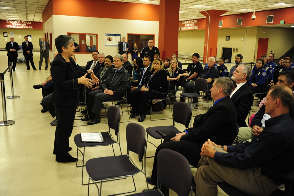 Sec. Janet Napolitano visits Coast Guard, other DHS agencies in Anchorage