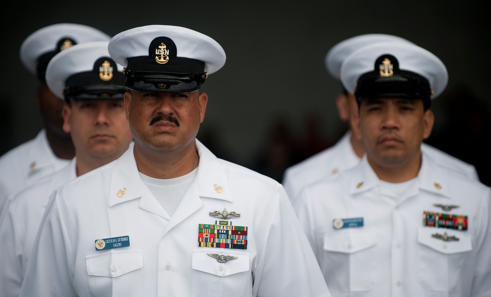 Burial at sea ceremony