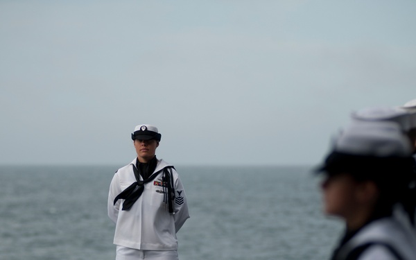 Burial at sea aboard USS Carl Vinson