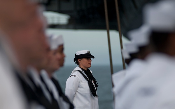 Burial at sea aboard USS Carl Vinson
