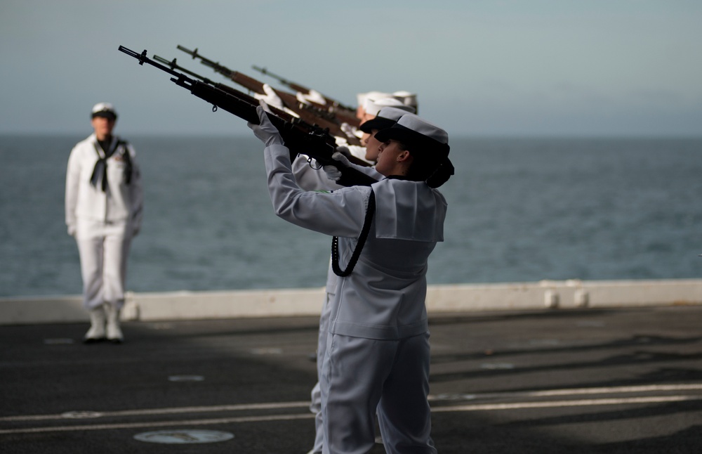 Burial at sea aboard USS Carl Vinson Burial at sea aboard USS Carl Vinson