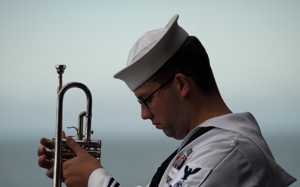Burial at sea aboard USS Carl Vinson