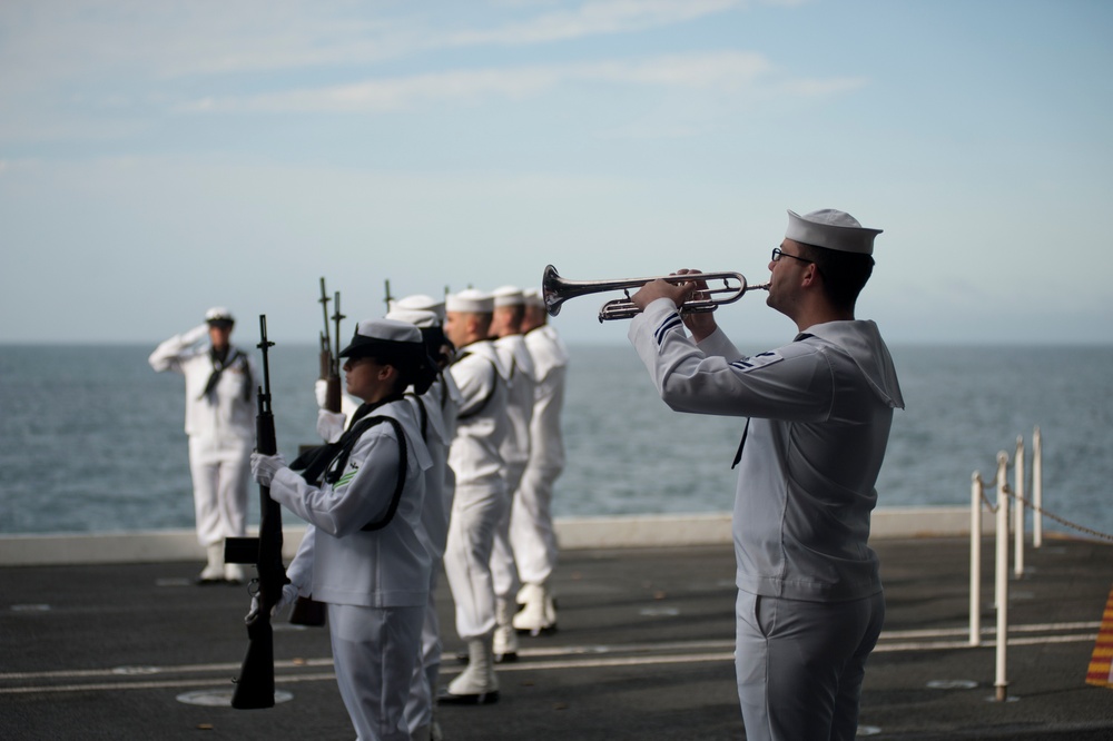 Burial at sea aboard USS Carl Vinson Burial at sea aboard USS Carl Vinson