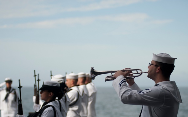 Burial at sea aboard USS Carl Vinson