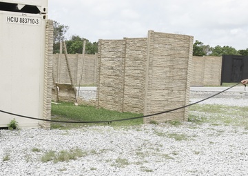 Dogs sniff-out explosives during training