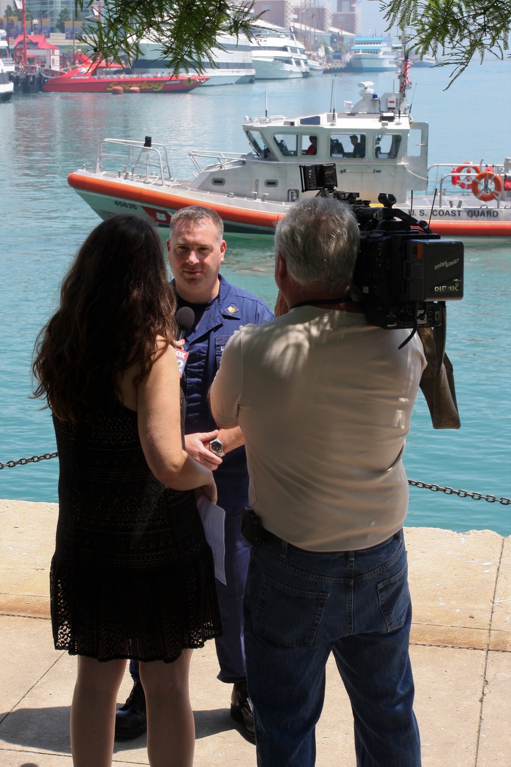 Coast Guard participates in Operation Dry Water media interviews in Chicago