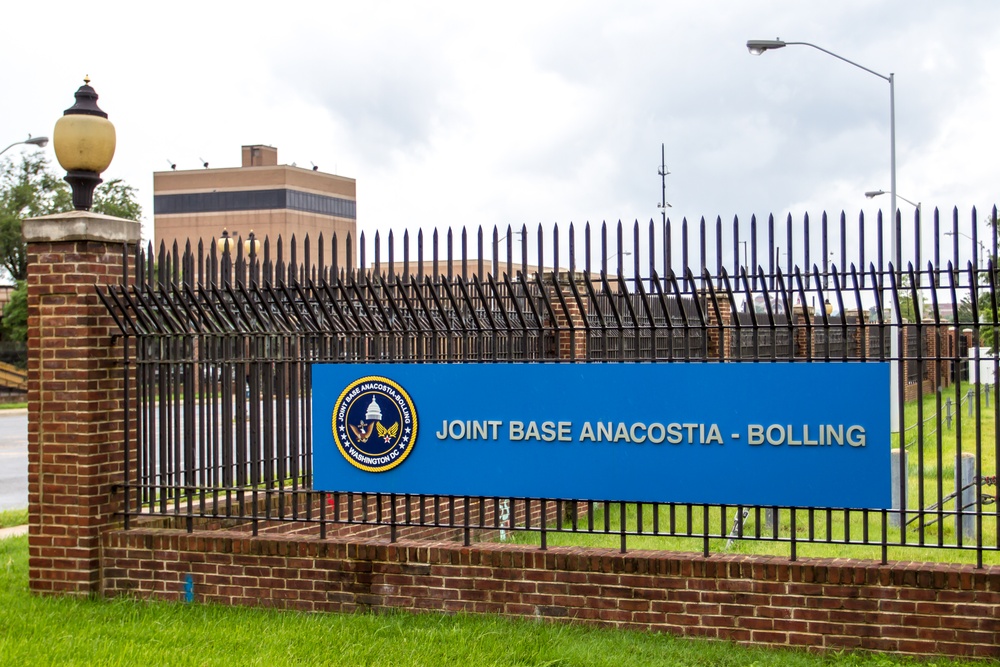Sign at the entrance to Joint Base Anacostia-Bolling