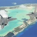 F-22 Raptors fly over Wake Island