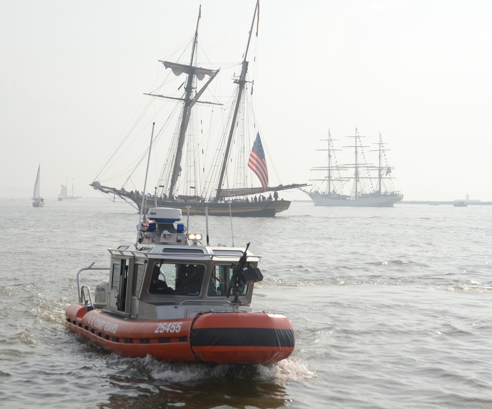 Coast Guard Station Cleveland Harbor on patrol at Cleveland Tall Ships Festival