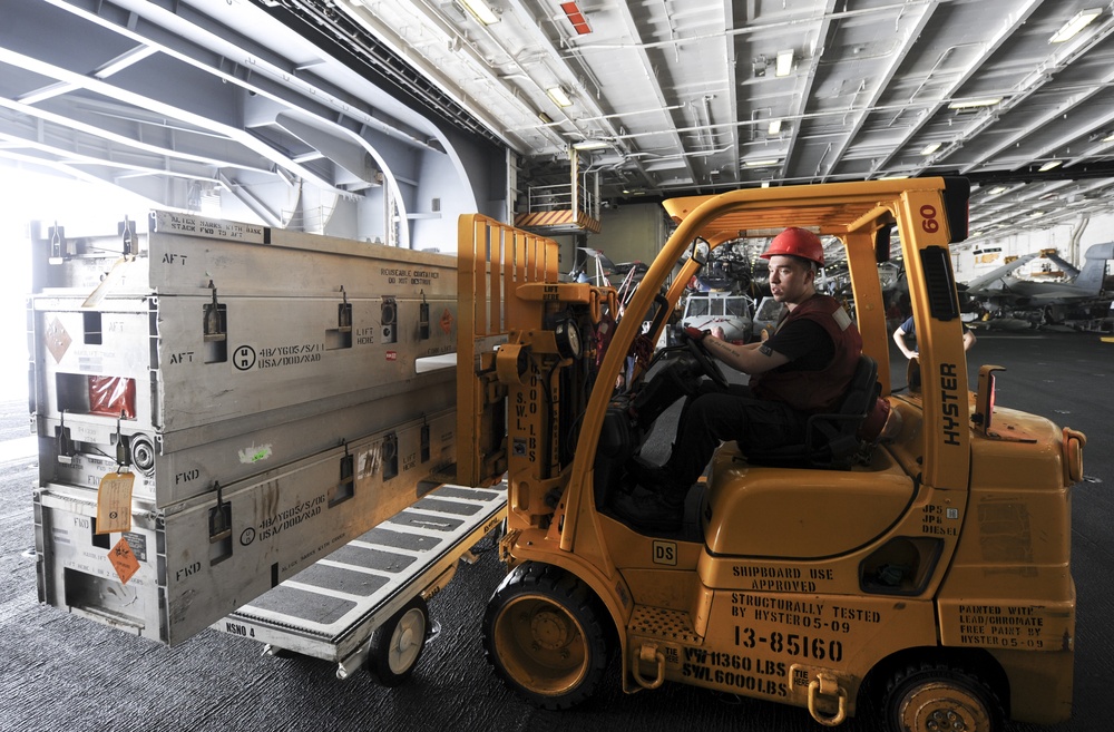 USS Nimitz sailors at work
